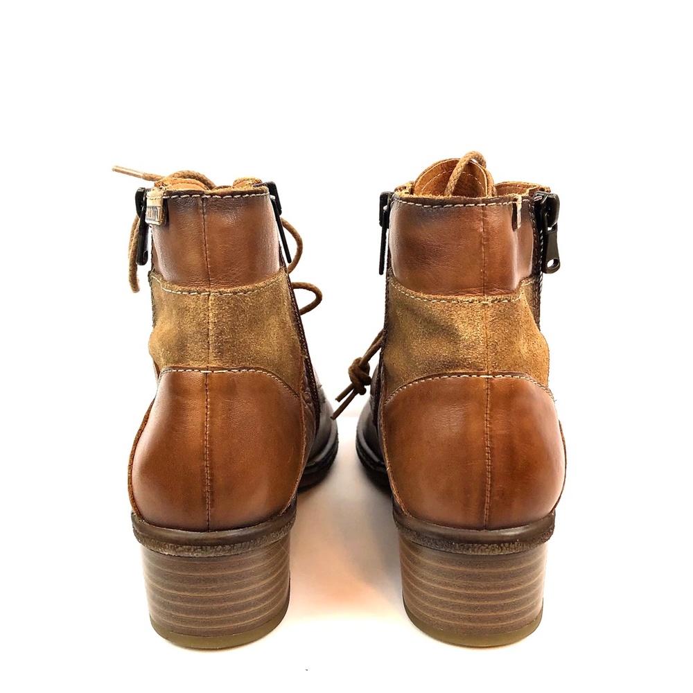 SOLD.        PIKOLINOS Zaragoza W9H-876 Leather Ankle Bootie - Brandy - Picture 11 of 13
